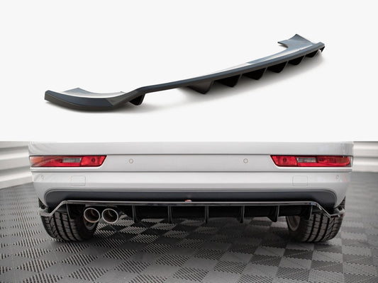 Maxton Design Central Rear Splitter (Vertical Bars) Audi Q3 Sport 8U Facelift
