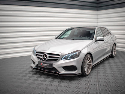 Maxton Design Front Splitter V.1 Mercedes E Amg-Line Sedan W212 Facelift (2012-2016)