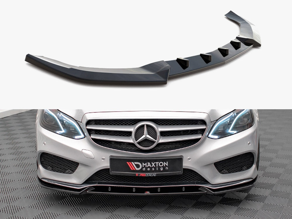 Maxton Design Front Splitter V.2 Mercedes E Amg-Line Sedan W212 Facelift (2012-2016)