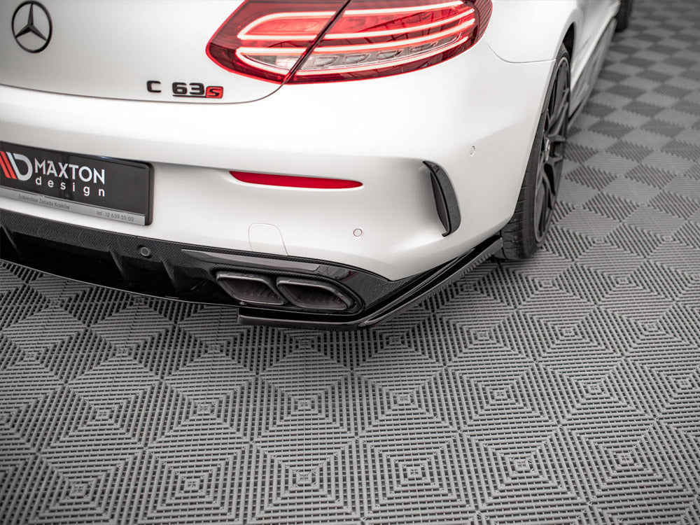 Maxton Design Rear Side Splitters Mercedes-AMG C 63AMG Coupe AMG Aero Pack C205 Facelift