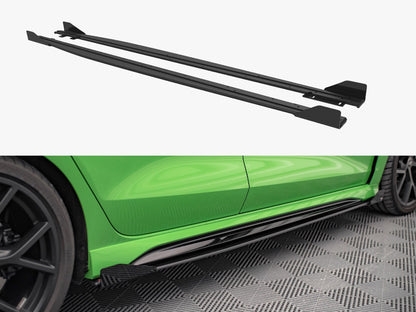 Maxton Design Street PRO Side Skirts Diffusers + Flaps Audi RS3 Sedan 8Y