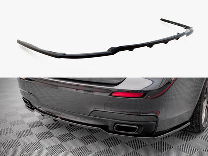 Maxton Design Central Rear Splitter (Vertical Bars) BMW 7 M-Pack F01