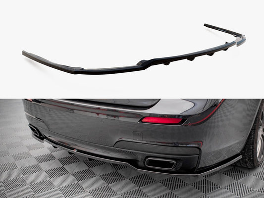 Maxton Design Central Rear Splitter (Vertical Bars) BMW 7 M-Pack F01
