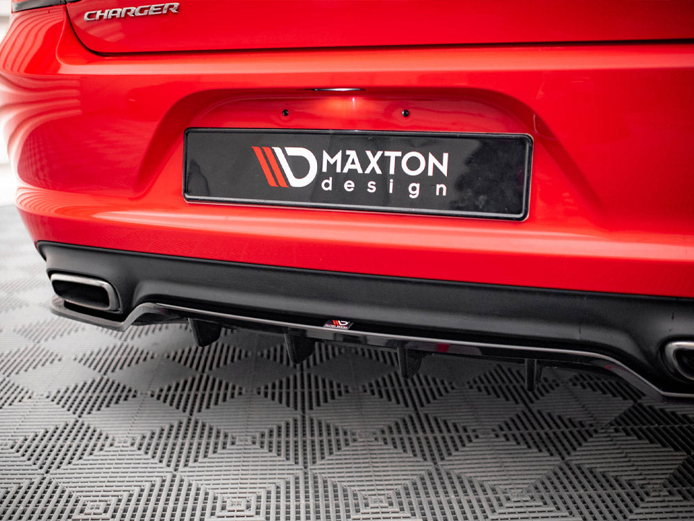 Maxton Design Rear Splitter (Vertical Bars) Dodge Charger RT Mk7 Facelift