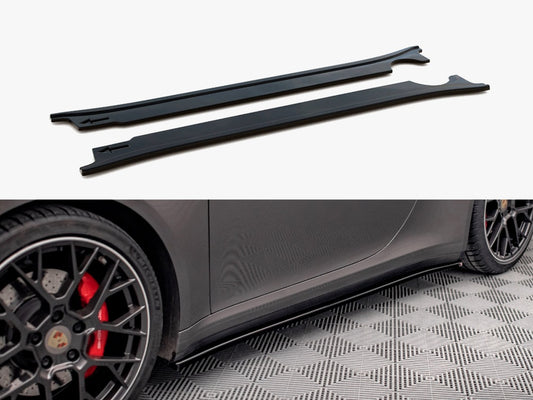 Maxton Design Side Skirt Diffusers Porsche 911 Carrera 4S 992