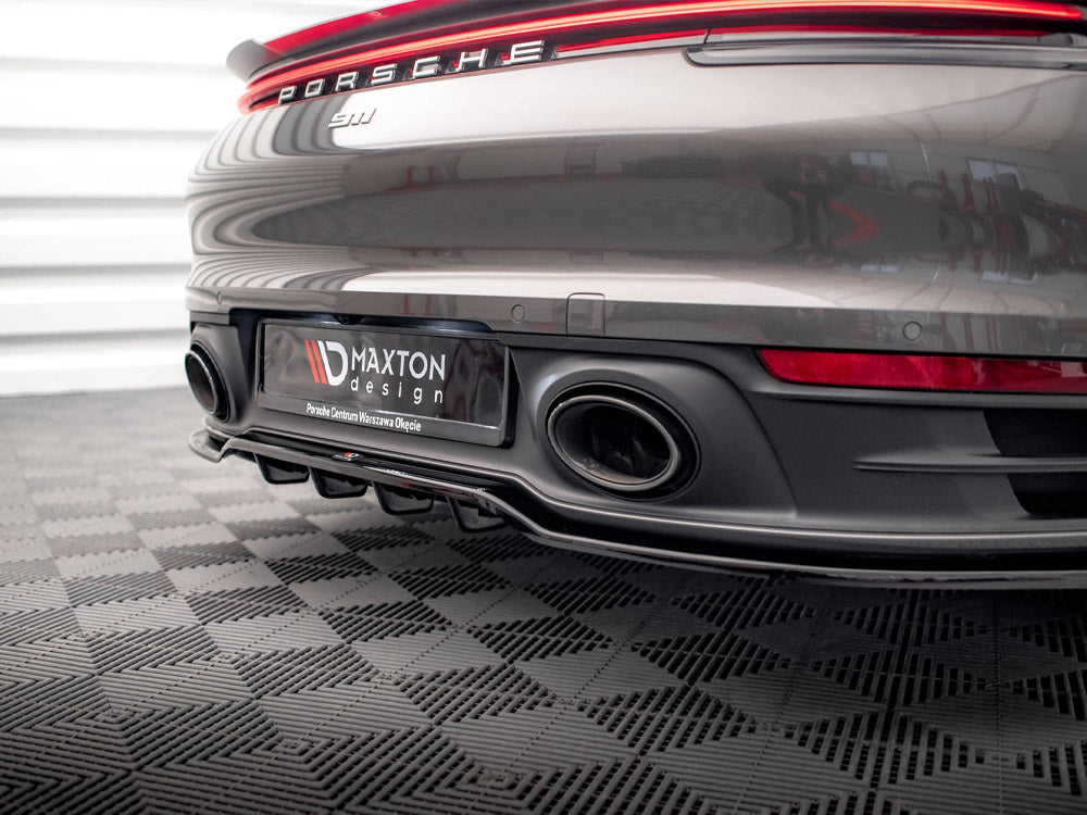 Maxton Design Rear Splitter (Vertical Bars) Porsche 911 Carrera 4S 992