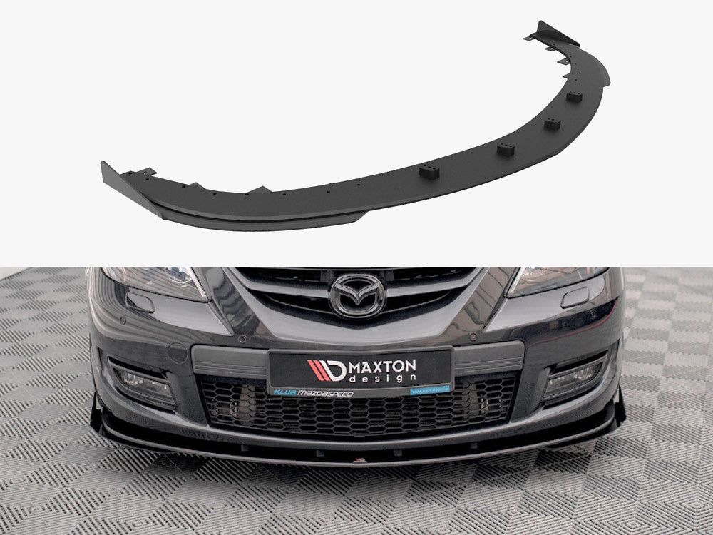 Maxton Design Street PRO Front Splitter V.1 + Flaps Mazda 3 MPS Mk1
