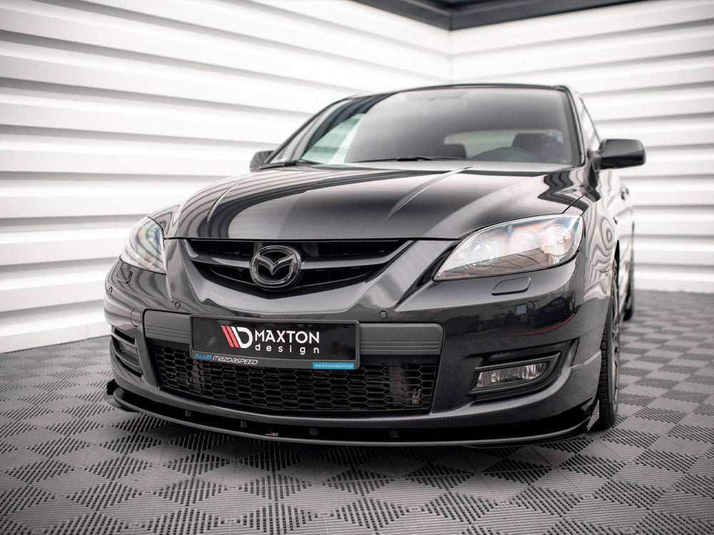 Maxton Design Street PRO Front Splitter V.1 + Flaps Mazda 3 MPS Mk1