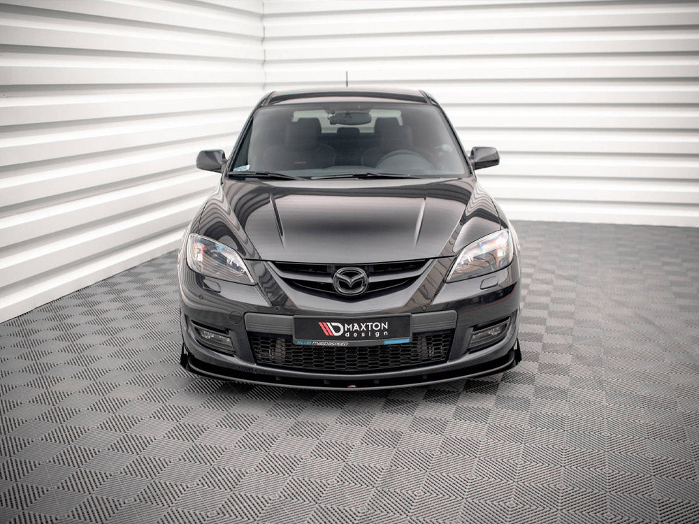 Maxton Design Street PRO Front Splitter V.1 + Flaps Mazda 3 MPS Mk1