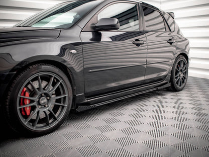 Maxton Design Street PRO Side Skirts Diffusers + Flaps Mazda 3 MPS Mk1
