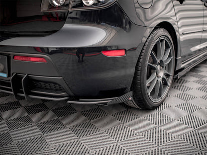 Maxton Design Street PRO Rear Side Splitters + Flaps Mazda 3 MPS Mk1 US-Spec Version