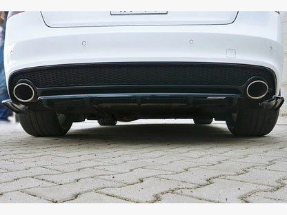 Maxton Design Central Rear Splitter (Vertical Bars) Audi A5 S-line 8T FL Coupe / Sportback (2011-2016)