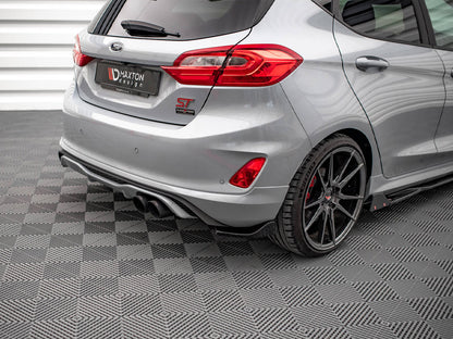 Maxton Design Rear Side Splitters V.1 Ford Fiesta Mk8 ST - Carbon Look