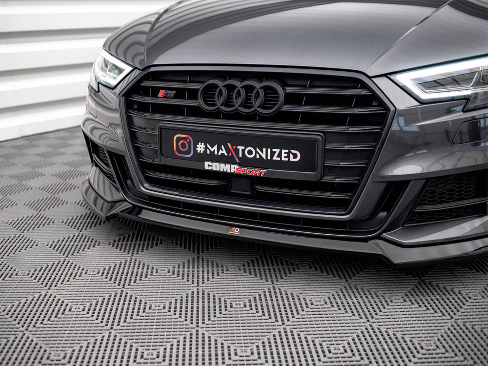 Maxton Design Front Splitter V.3 Audi S3 / A3 S-Line Sportback 8V Facelift