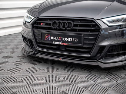 Maxton Design Front Splitter V.3 Audi S3 / A3 S-Line Sportback 8V Facelift