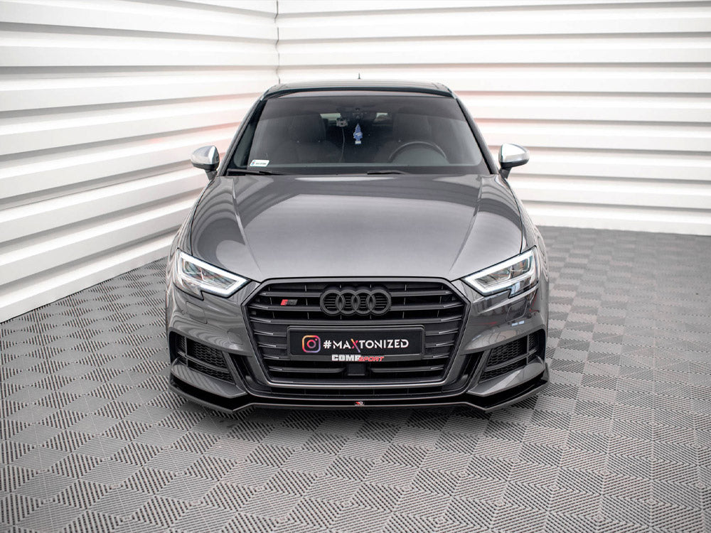Maxton Design Front Splitter V.2 Audi S3 / A3 S-Line Sportback 8V Facelift