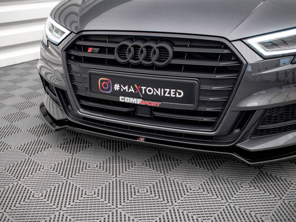 Maxton Design Front Splitter V.2 Audi S3 / A3 S-Line Sportback 8V Facelift