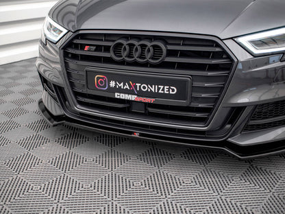 Maxton Design Front Splitter V.2 Audi S3 / A3 S-Line Sportback 8V Facelift