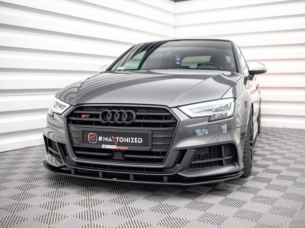 Maxton Design Street PRO Front Splitter Audi S3 / A3 S-Line Sportback 8V Facelift
