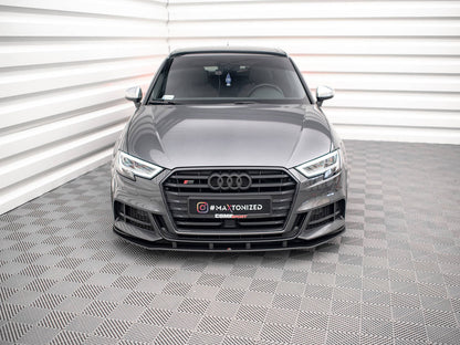 Maxton Design Street PRO Front Splitter Audi S3 / A3 S-Line Sportback 8V Facelift