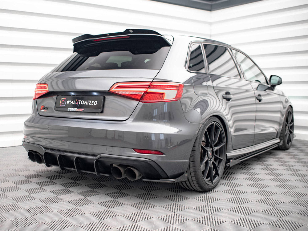 Maxton Design Street PRO Rear Side Splitters (+flaps) Audi S3 Sportback 8V Facelift