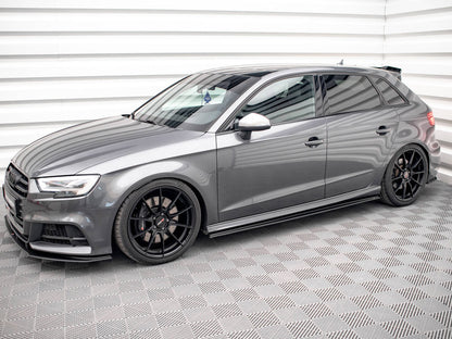 Maxton Design Street PRO Side Skirts Diffusers Audi S3 / A3 S-Line Sportback 8V Facelift