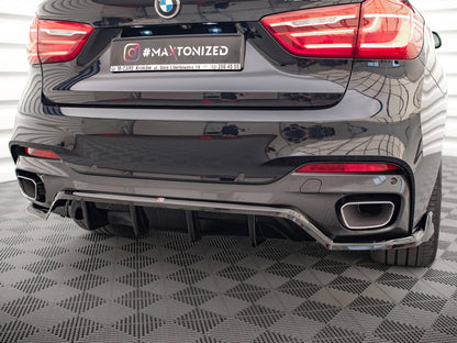Maxton Design Central Rear Splitter (Vertical Bars) BMW X6 M Sport F16