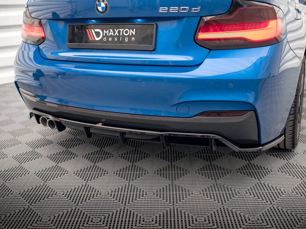 Maxton Design Central Rear Splitter (Vertical Bars) BMW 2 M-Pack F22