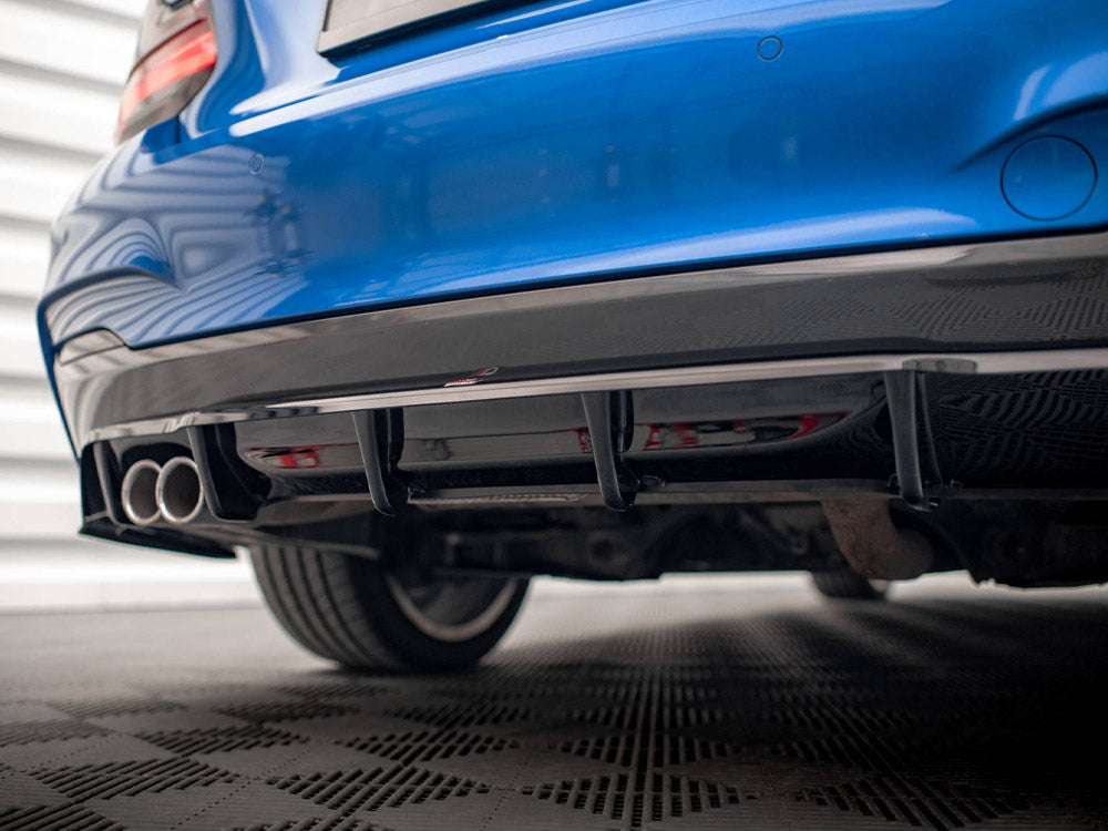 Maxton Design Central Rear Splitter (Vertical Bars) BMW 2 M-Pack F22