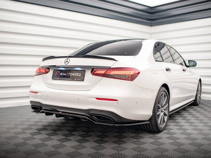 Maxton Design Rear Splitter (Vertical Bars) Mercedes E AMG-Line Sedan W213 Facelift