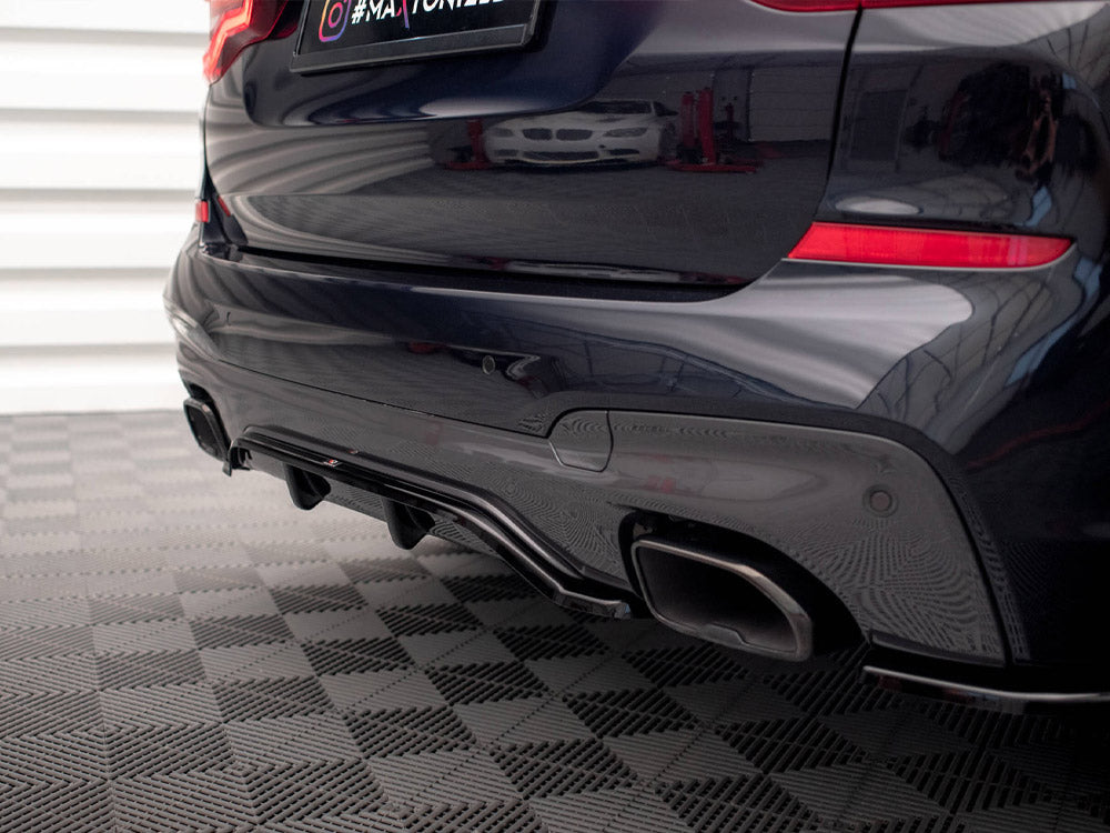 Maxton Design Central Rear Splitter (Vertical Bars) BMW X3 M40i / M40d G01