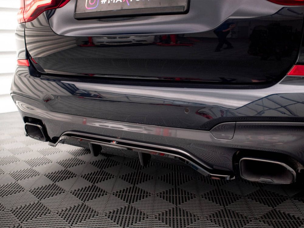 Maxton Design Central Rear Splitter (Vertical Bars) BMW X3 M40i / M40d G01