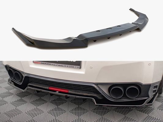Maxton Design Rear Splitter (Vertical Bars) Nissan GTR R35 1st Facelift
