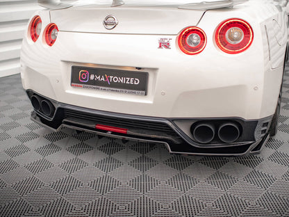 Maxton Design Rear Splitter (Vertical Bars) Nissan GTR R35 1st Facelift