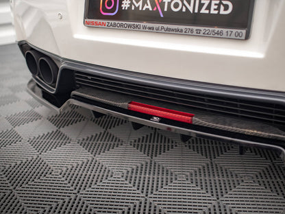 Maxton Design Rear Splitter (Vertical Bars) Nissan GTR R35 1st Facelift