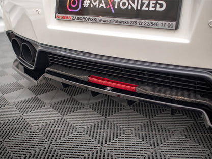 Maxton Design Rear Splitter + Flaps Nissan GTR R35 1st Facelift