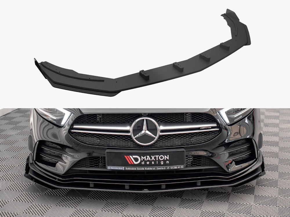 Maxton Design Street PRO Front Splitter + Flaps Mercedes A35 AMG / AMG-Line Aero Pack W177