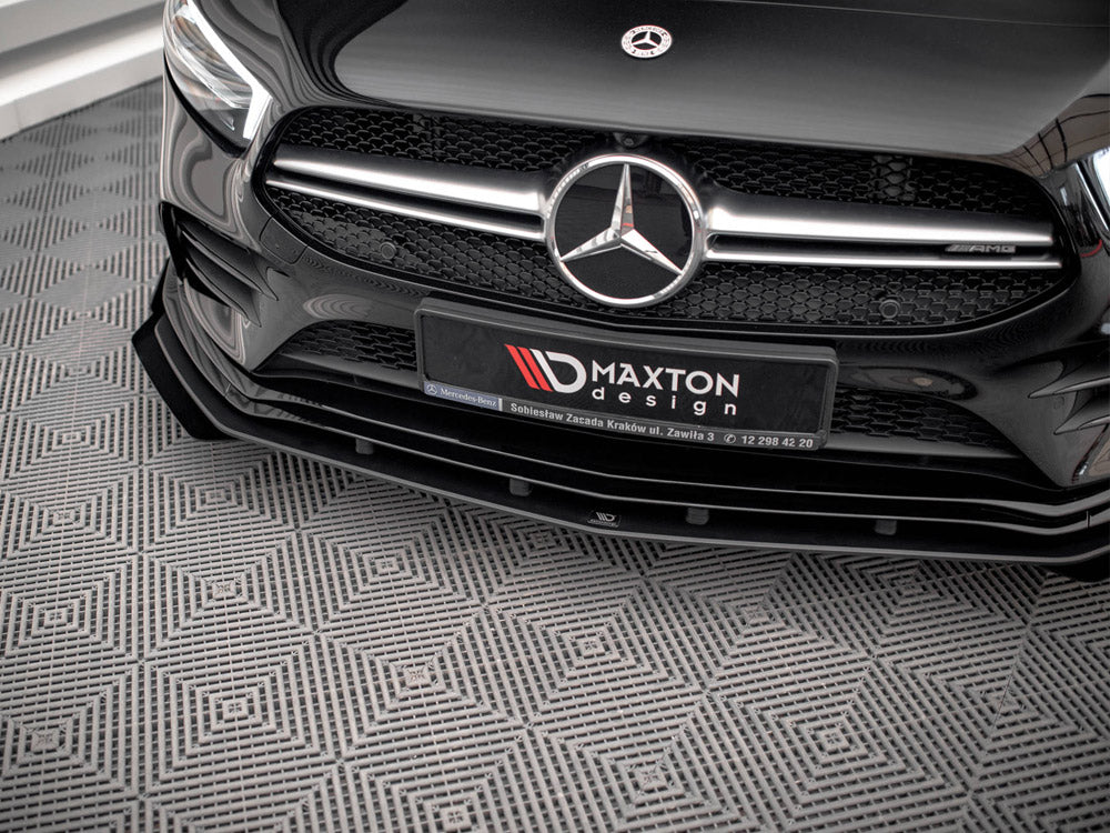 Maxton Design Street PRO Front Splitter + Flaps Mercedes A35 AMG / AMG-Line Aero Pack W177