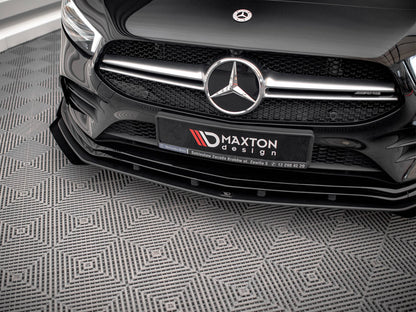 Maxton Design Street PRO Front Splitter + Flaps Mercedes A35 AMG / AMG-Line Aero Pack W177