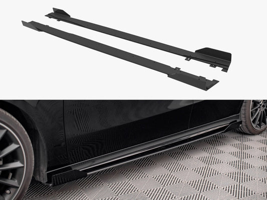 Maxton Design Street PRO Side Skirts Diffusers + Flaps Mercedes A35 AMG / AMG-Line Aero Pack W177