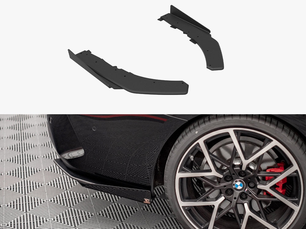 Maxton Design Street Pro Rear Side Splitters + Flaps BMW 4 M-Pack G22 / G23 / G22 Facelift / G23 Facelift