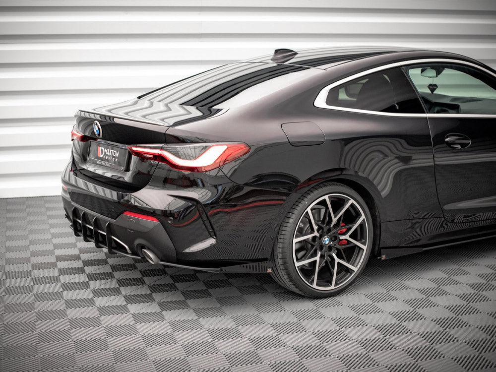 Maxton Design Street Pro Rear Side Splitters + Flaps BMW 4 M-Pack G22 / G23 / G22 Facelift / G23 Facelift