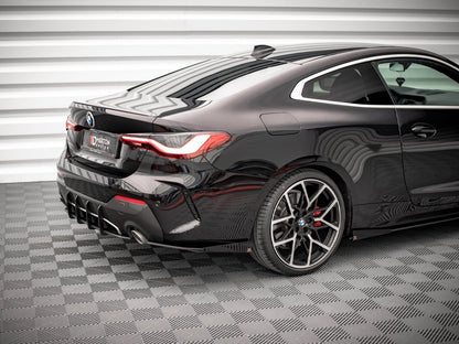 Maxton Design Street Pro Rear Side Splitters + Flaps BMW 4 M-Pack G22 / G23 / G22 Facelift / G23 Facelift