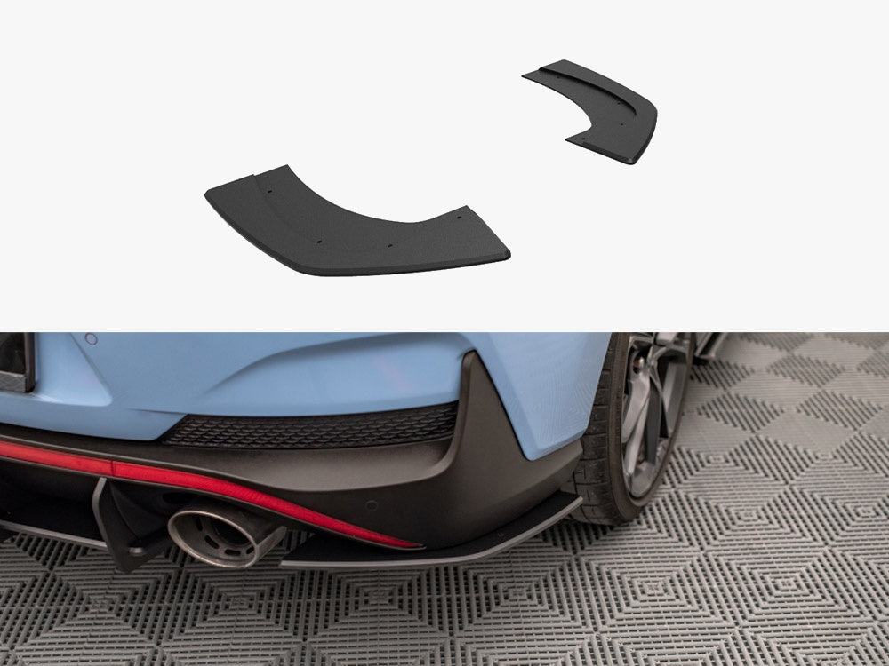 Maxton Design Street Pro Rear Side Splitters Hyundai I30 N Fastback Mk3 Facelift - Black-Red
