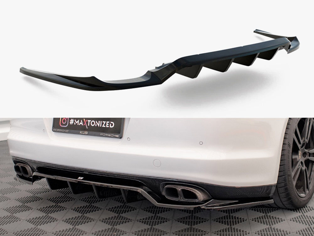Maxton Design Rear Splitter (Vertical Bars) Porsche Panamera Turbo 970