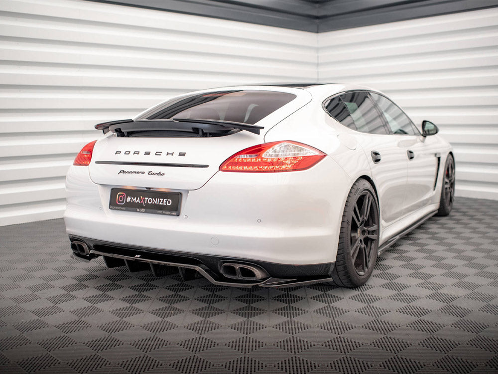 Maxton Design Rear Splitter (Vertical Bars) Porsche Panamera Turbo 970