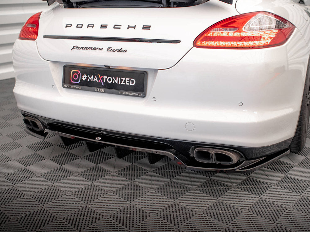 Maxton Design Rear Splitter (Vertical Bars) Porsche Panamera Turbo 970