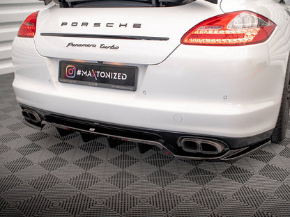 Maxton Design Rear Splitter (Vertical Bars) Porsche Panamera Turbo 970