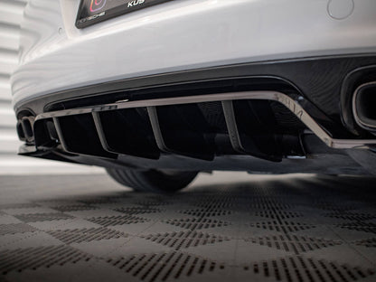 Maxton Design Rear Splitter (Vertical Bars) Porsche Panamera Turbo 970