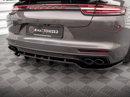 Maxton Design Rear Splitter (Vertical Bars) Porsche Panamera Turbo S E-Hybrid / Panamera E-Hybrid / Panamera 4S 971